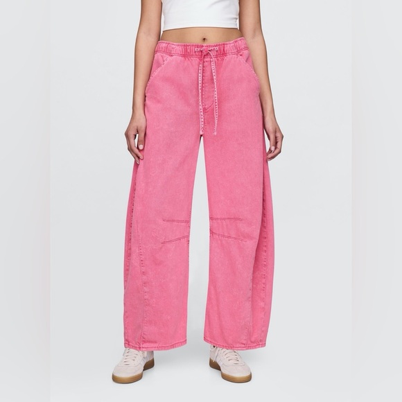 GAP Denim - GAP Hot Pink Mid Rose Easy horseshoe Barrel Pants Medium